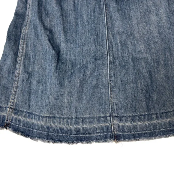 Free People Retro Inspired High Waist Ultra Wide Leg Raw Frayed Hem Jeans, 28 - Picture 7 of 7